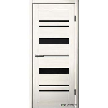 Полотно дверное Fly Doors La Stella эко-шпон 283 ясень снежный черное стекло 700мм; Сибирь Профиль