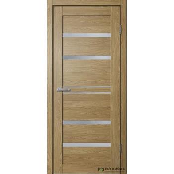 Полотно дверное Fly Doors BARN В1 ПВХ дуб европейский матовое стекло 700мм; Сибирь Профиль