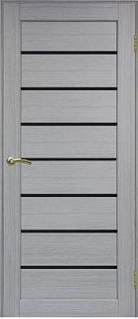 Полотно дверное Парма_408.12.70 эко-шпон дуб серый FL-Панель/LACчерный