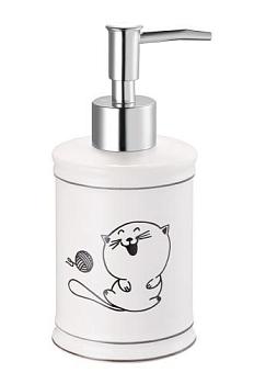 Дозатор для жидкого мыла настольный керамика Happy Cats; FOR-HC021