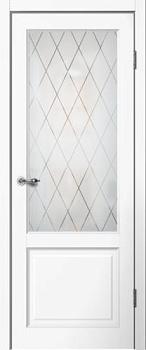 Полотно дверное Fly Doors CLASSIC С2 эмалит белый ПО 900мм; Сибирь Профиль