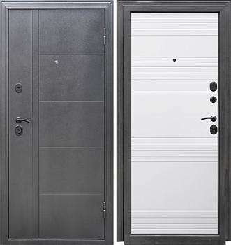 Дверь металлическая Эверест Олимп 860х2050мм R 1,2мм серебристый антик/софт белый; Форпост