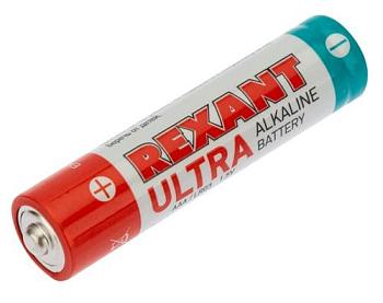Батарейка алкалиновая ULTRA AAA/LR03 2 шт; REXANT, 30-1026