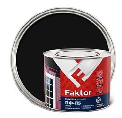Эмаль ПФ-115 FAKTOR черная 1,9 кг; Ярославские краски