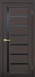 Полотно дверное Fly Doors 3D Микрофлекс L21 венге черное стекло 900мм; Сибирь Профиль