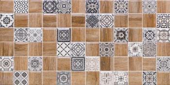 Декор Астрид 3 коричневый мозаика 20х40см 1,5 кв.м. 19шт; LB Ceramics, 1041-0242