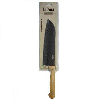 Нож нерж сталь 30см Шеф японский с деревян ручкой Branch wood/LaDina; 30101-7
