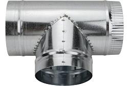 Тройник d 150 мм стальной оцинкованный, ТМ 150 Ц