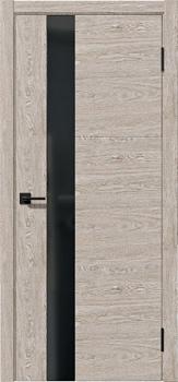 Полотно дверное ЧДК Атлант латте 600мм черное стекло
