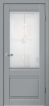 Полотно дверное Fly Doors Estetic E01 эмалит серый ПО 700мм; Сибирь Профиль
