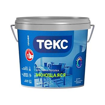 Краска В/Д моющаяся глубокоматовая Профи А 4,5 л; ТЕКС