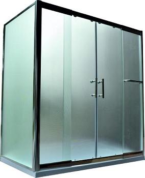 Душевая ширма-купе на ванну 1400-1600см стекло прозрачное; AULICA, AL-161