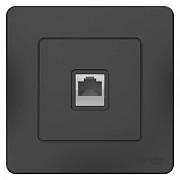 Розетка компьютерная 1-м с/у BLANCA RJ45 кат 5e антрацит Schneider Electric, BLNIS045006