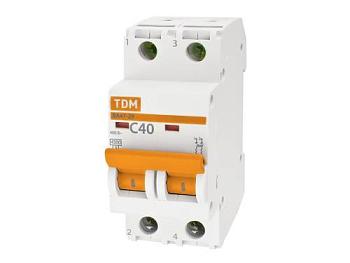 TDM Автоматический выключатель ВА47-29 2Р 40А 4,5кА х-ка С SQ0206-0097