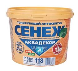 Антисептик Сенеж Аквадекор с воском 113 (слива) 2,5 кг