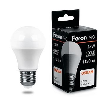 Лампа светодиодная LB-1013 13Вт 4000K 230В E27 A60; Feron.PRO, 38033
