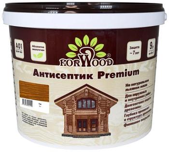 Антисептик на водной основе ВДПФ-1601 FORWOOD тик 9л; РАДУГА