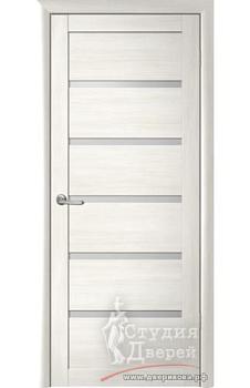 Полотно дверное Фрегат эко-шпон Вена белый кипарис ДО 800мм стекло мателюкс