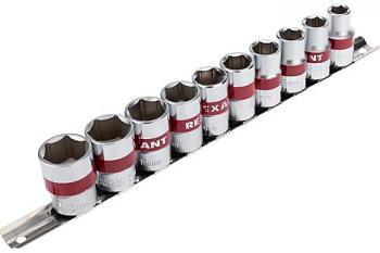 Набор торцевых головок 1/2 шестигранные CrV, 10 шт 10-22 мм; REXANT, 12-8306