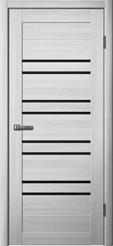 Полотно дверное Fly Doors La Stella эко-шпон 282 ясень пепельный черное стекло 800мм; Сибирь Профиль