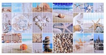 Панель ПВХ листовая Морской берег 2 955х480х4 мм; Декопан;