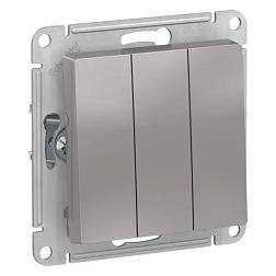 Выключатель 3-кл. с/у AtlasDesign 10А IP20 алюм. Schneider Electric, ATN000331