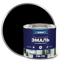 Эмаль ПФ-115 PROREMONTT черный 1,9кг; 0006686