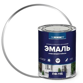 Эмаль ПФ-115 PROREMONTT белый глянец 0,9кг; 0006607