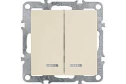 Выключатель 2-кл. с индикатором Эрна сл. кость; STEKKER, PSW10-9102-02