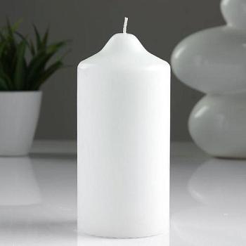 Свеча цилиндр 7х15 см белая; С-Л, 1307165
