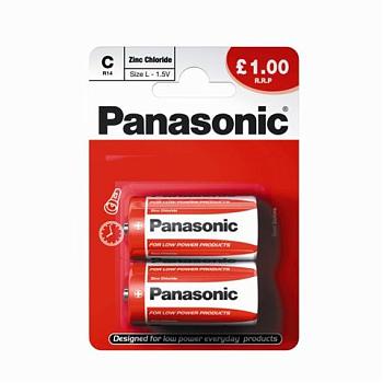 Батарейка солевая Panasonic Zinc Carbon R14 (С) 1.5B бл./2